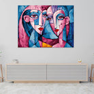 Tableau Abstrait | Visages Polyphoniques | Déco Tendance b