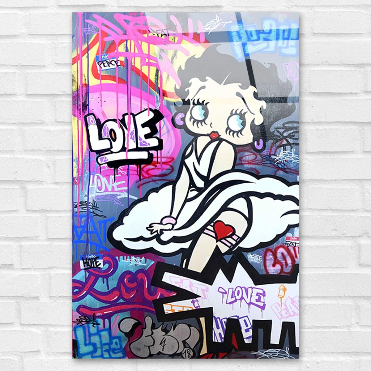 Tableau Street Art Betty Boop - Montableaudeco