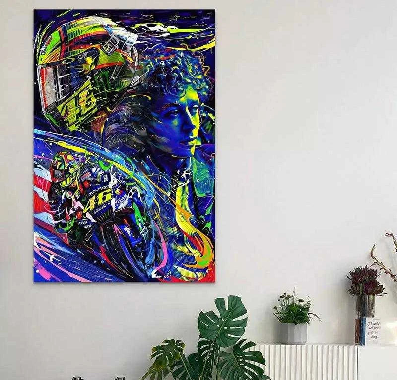 Tableau Valentino Rossi MotoCycle - Montableaudeco