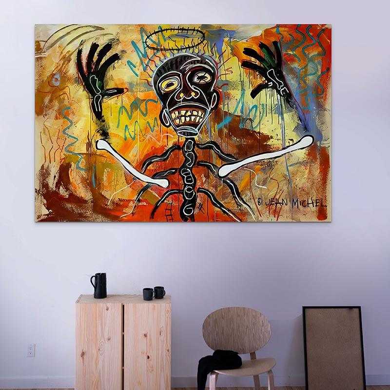 Tableau Basquiat AM NIGHT TIME 1981 - Montableaudeco