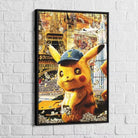 Tableau Street Art Pikachu Bit coin - Montableaudeco