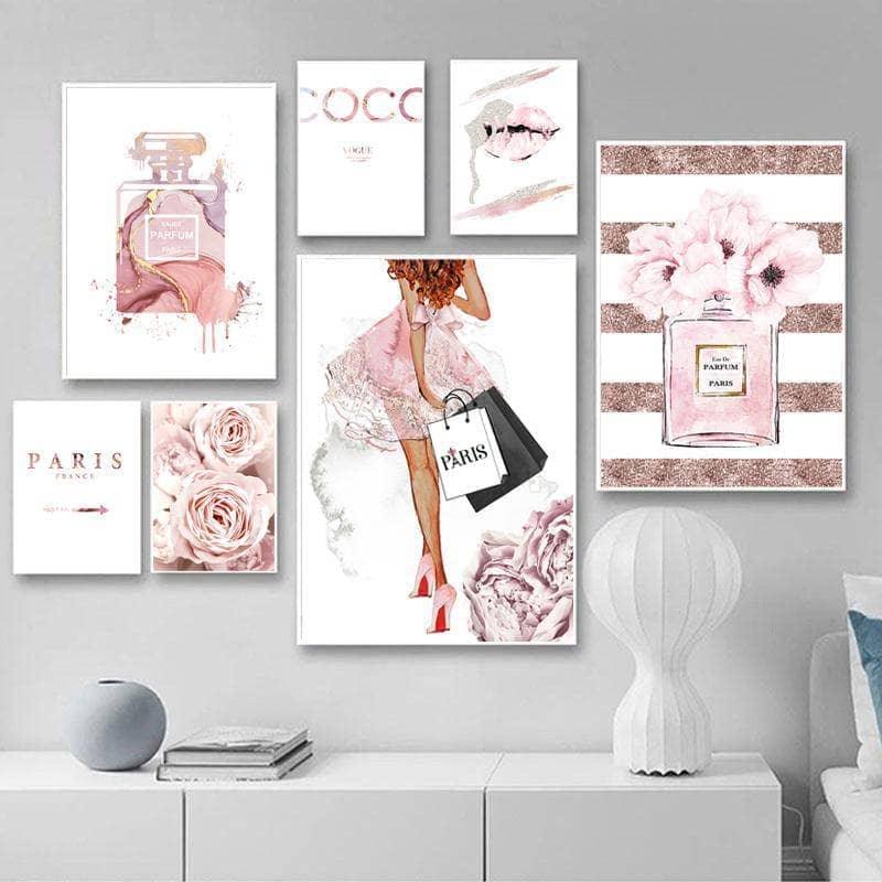 Affiche Fashion Le Parfum Collection 7 Pièces - Montableaudeco