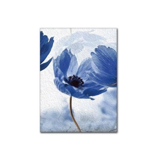 Affiche Fleur Bleue 3 Parties - Montableaudeco