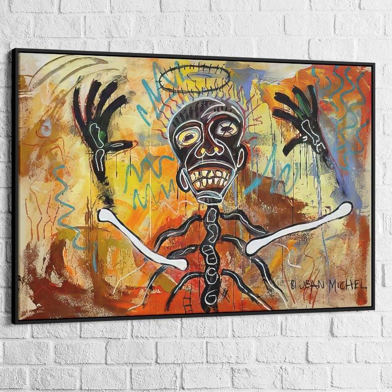 Tableau Basquiat AM NIGHT TIME 1981 - Montableaudeco