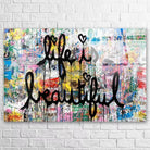 Tableau Street Art Life is Beautiful - Montableaudeco