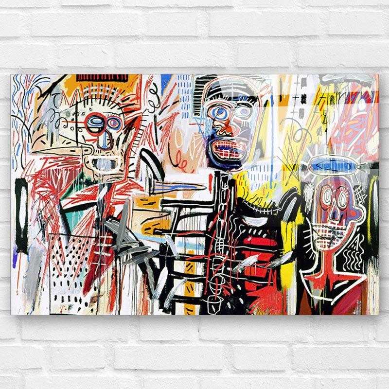Tableau Basquiat Philistines 1982 - Montableaudeco
