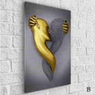 Tableau 3D Un Amour Gris et Or - Montableaudeco