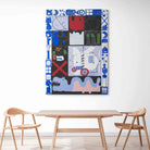 Tableau Abstrait Bleu Mosaic - Montableaudeco