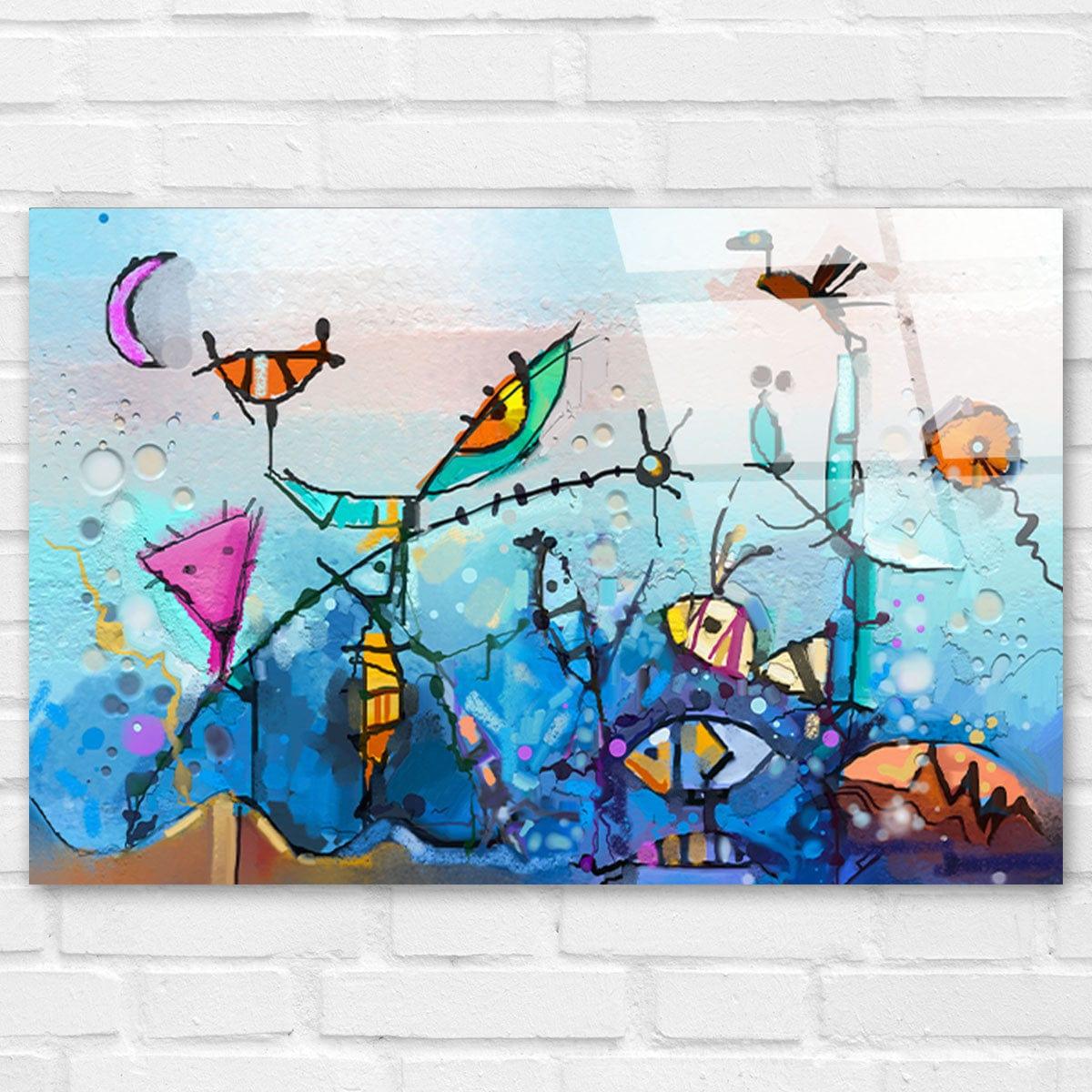 Tableau Abstrait L'aquarium - Montableaudeco