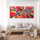 Tableau Abstrait Rouge Vision - Montableaudeco