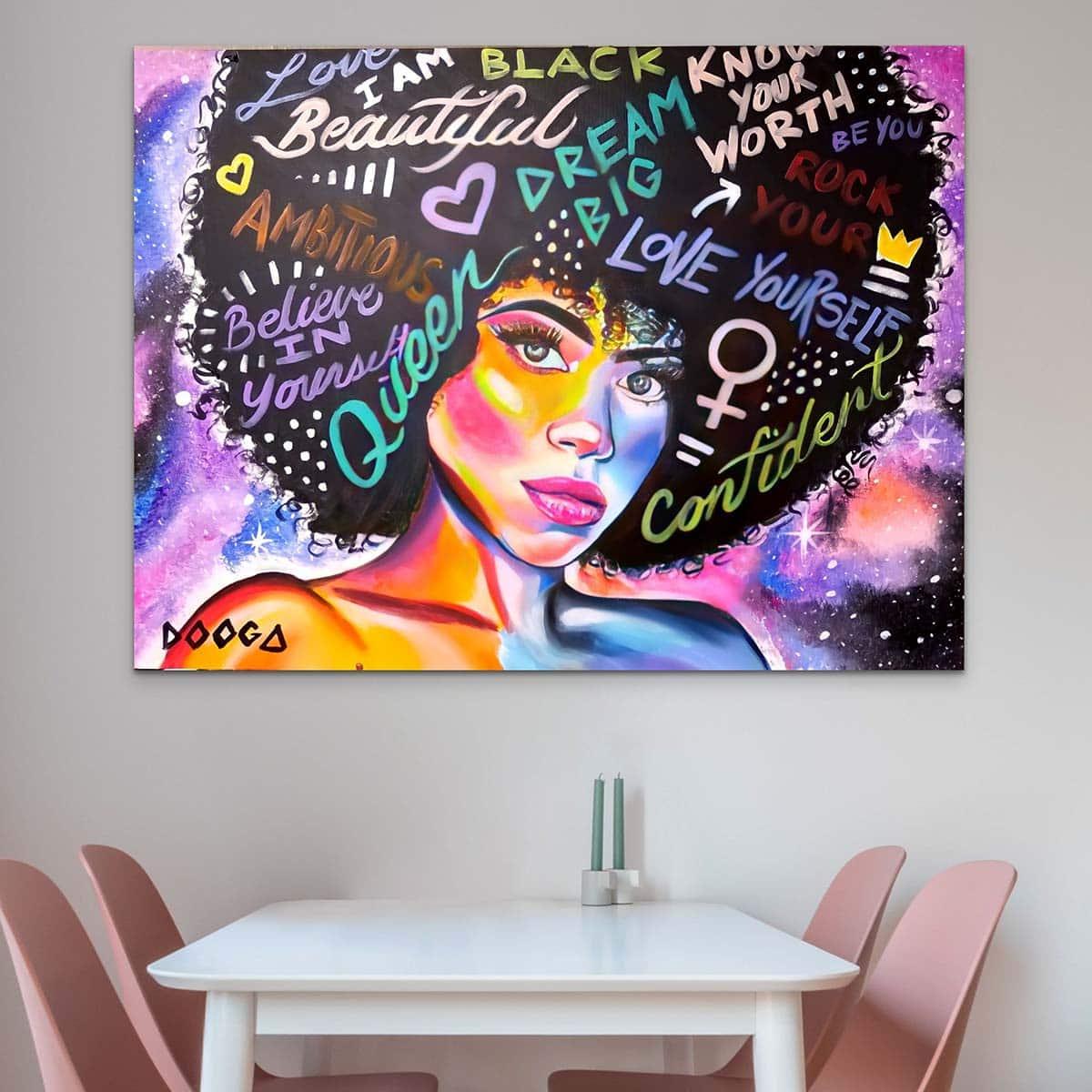 Tableau Afrique Femme Graffiti - Montableaudeco