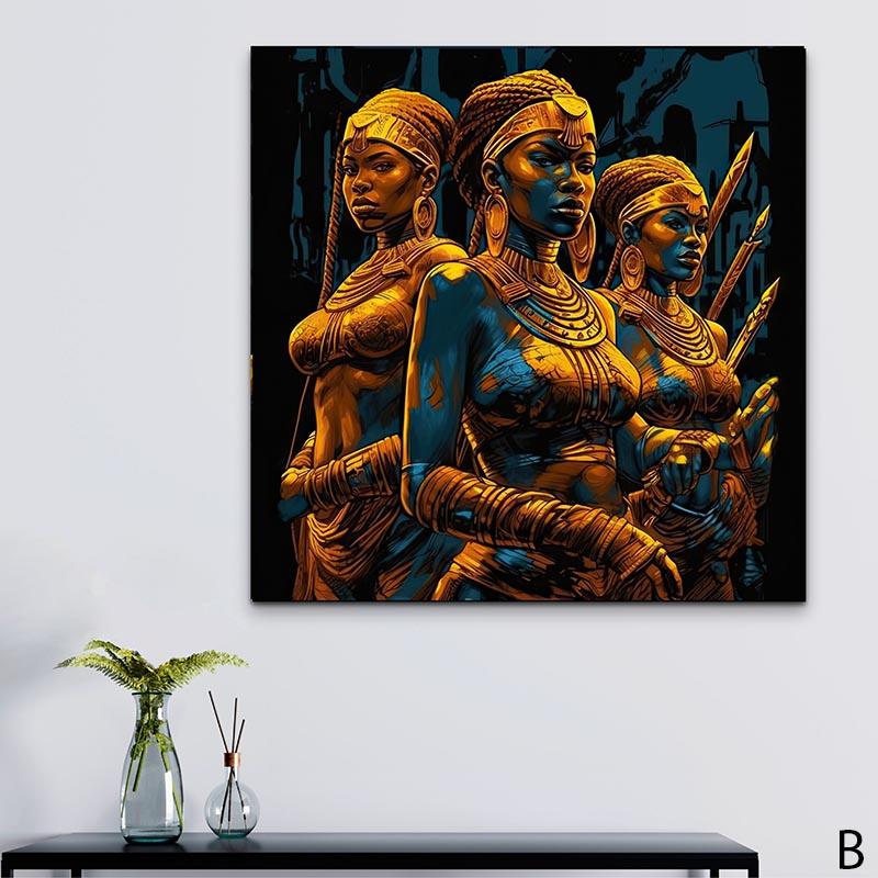 Tableau Afrique Femme Guerière Collection - Montableaudeco 4