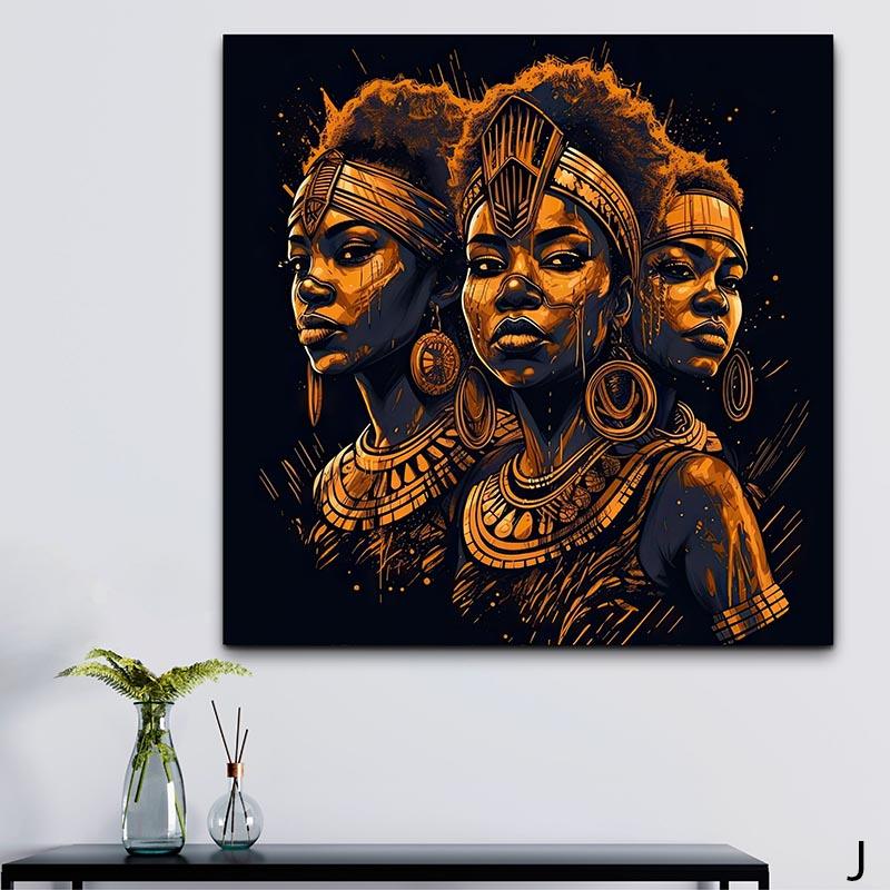 Tableau Afrique Femme Guerière Collection - Montableaudeco 11