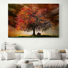 Tableau Arbre Rouge Seule - Montableaudeco