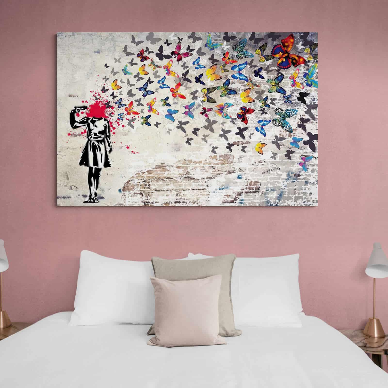 Tableau Banksy Butterfly - Montableaudeco