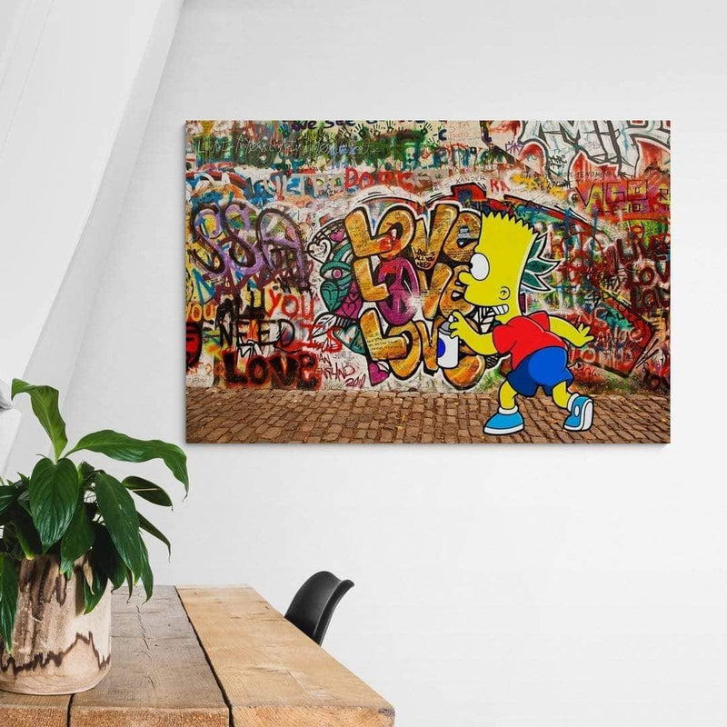 Tableau Bart Simpson Le Graffeur - Montableaudeco