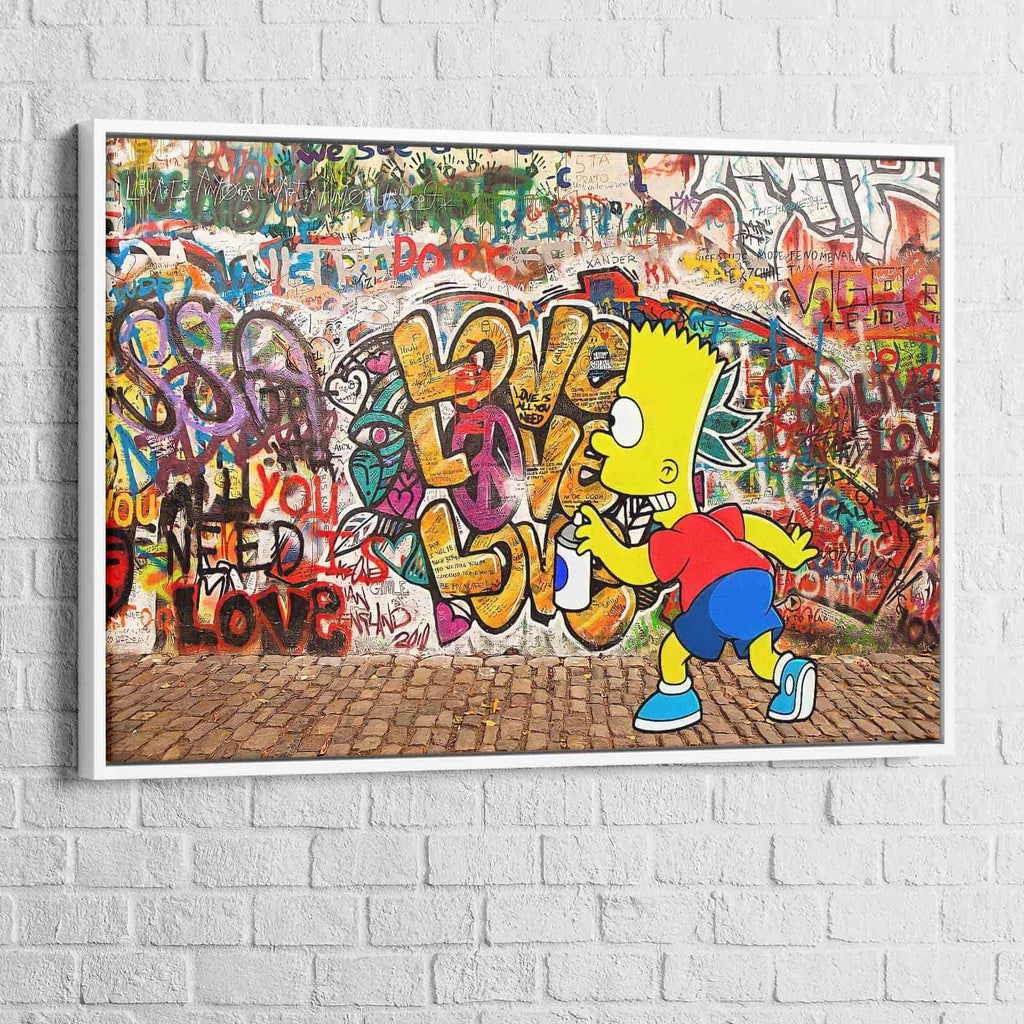 Tableau Bart Simpson Le Graffeur - Montableaudeco