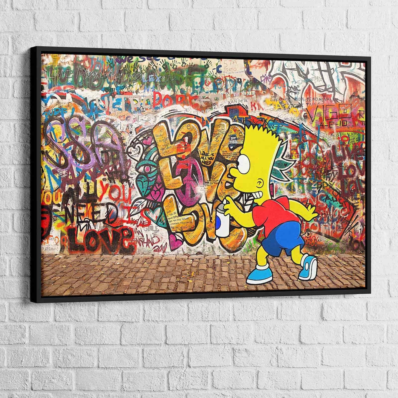 Tableau Bart Simpson Le Graffeur - Montableaudeco