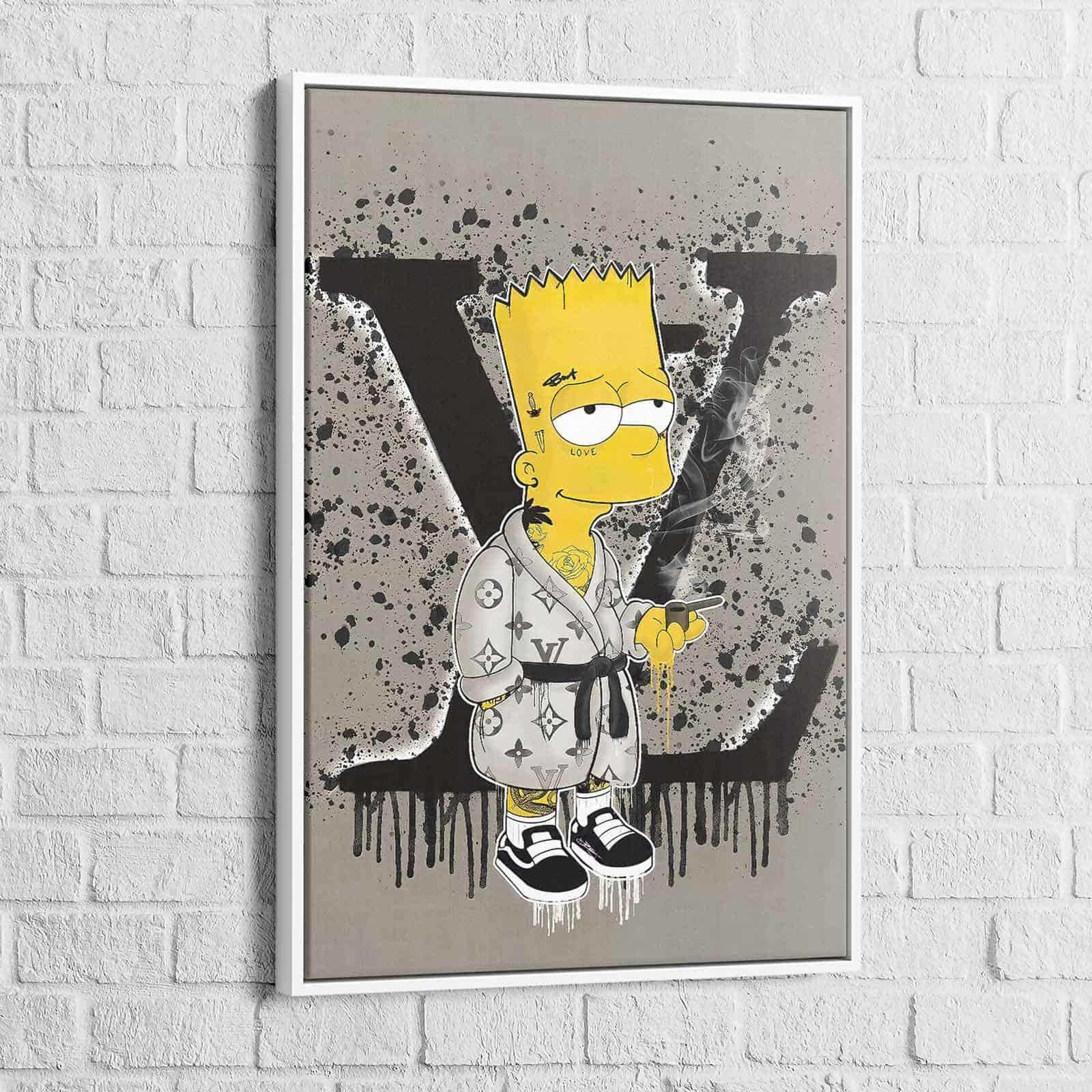 Tableau Bart Simpson Louis Vuitton - Montableaudeco