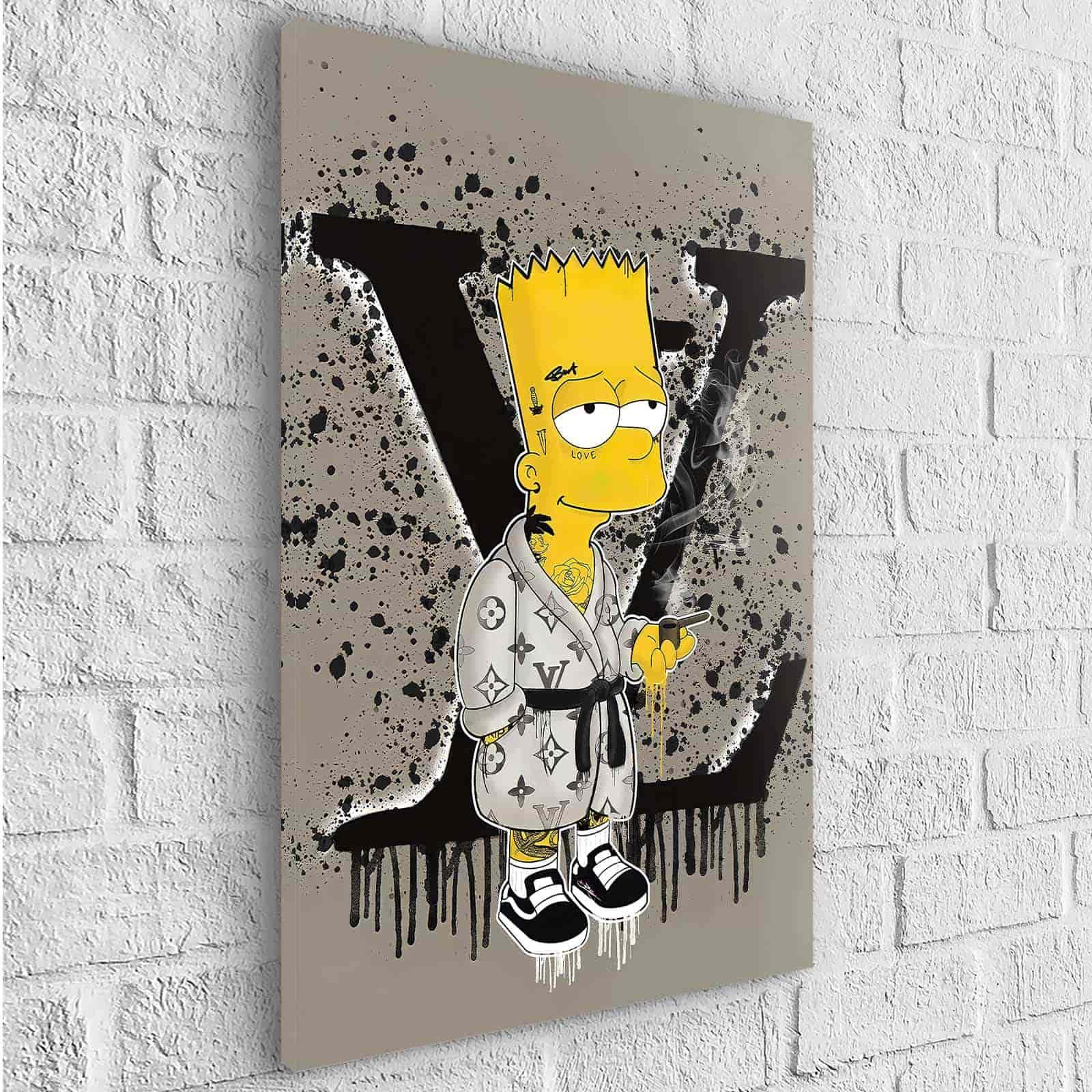 Tableau Bart Simpson Louis Vuitton - Montableaudeco