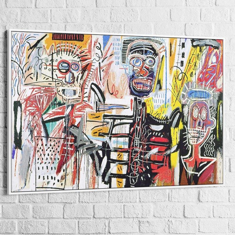 Tableau Basquiat Philistines 1982 - Montableaudeco