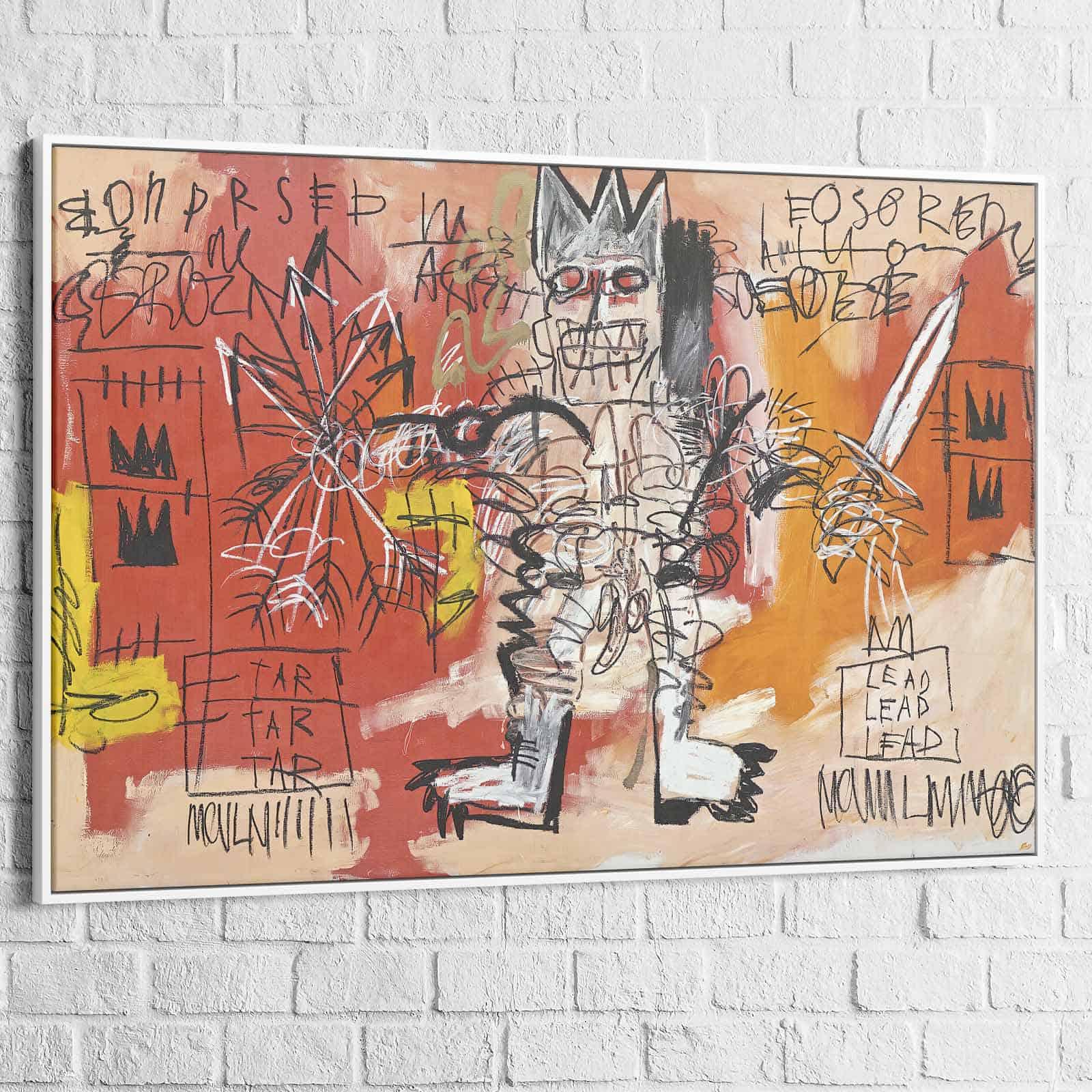 Tableau Basquiat Warrior Graffiti - Montableaudeco