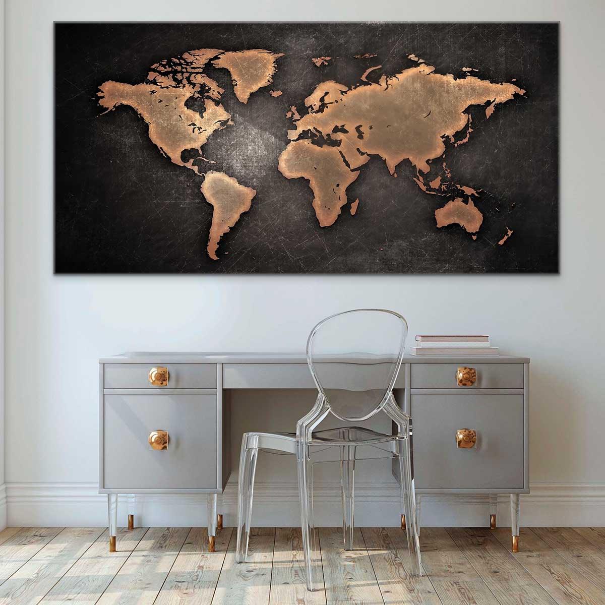 Tableau Carte du Monde XXL - Montableaudeco