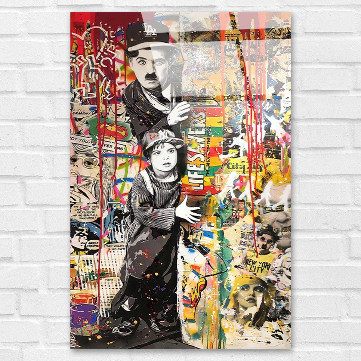 Tableau Charlie Chaplin et le Kid - Montableaudeco