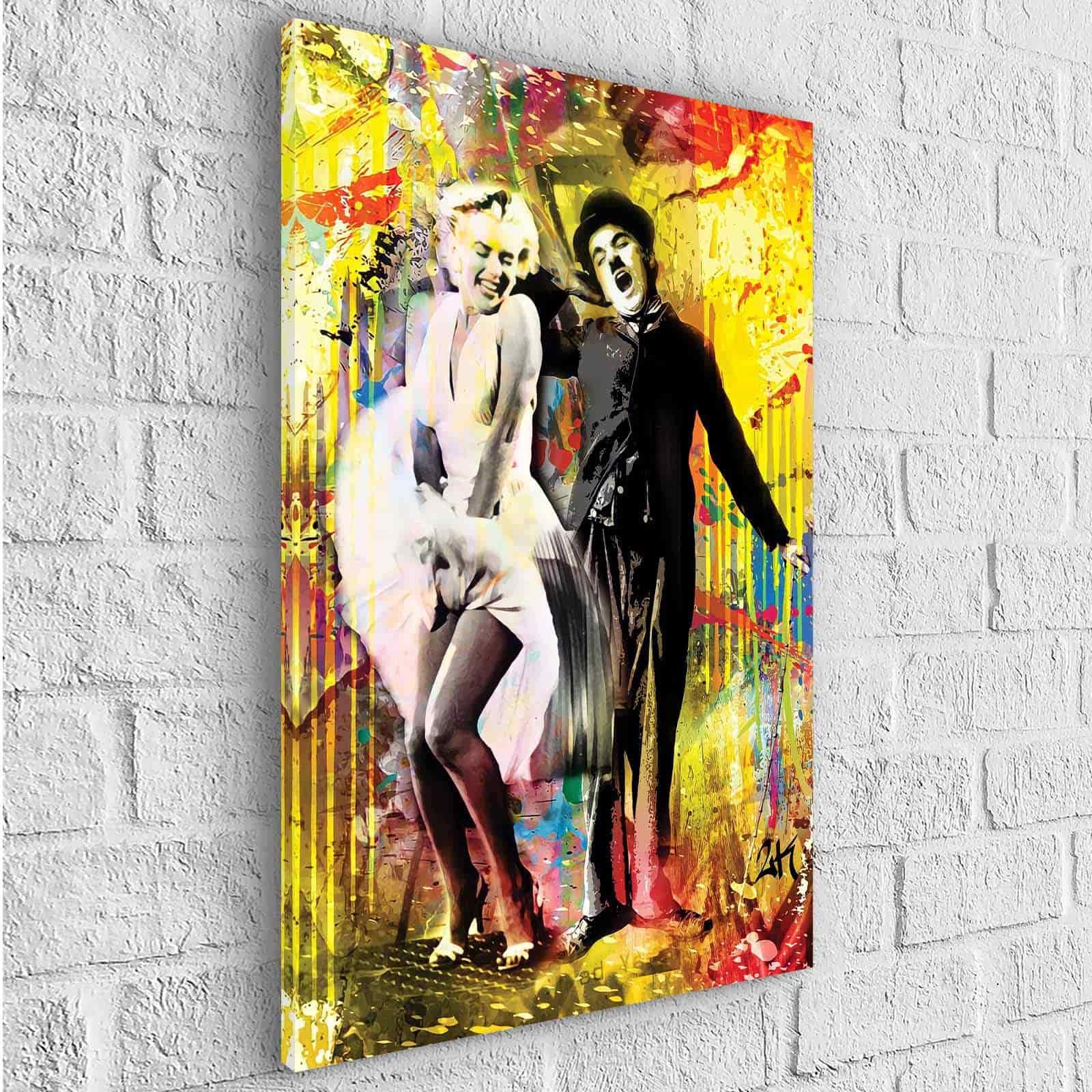 Tableau Charlie Chaplin & Marilyn Monroe - Montableaudeco