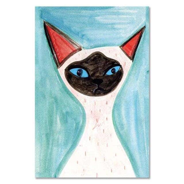 Tableau Chat Coloré | Déco Original | Offre de Bienvenue -20% d