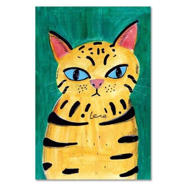 Tableau Chat Coloré | Déco Original | Offre de Bienvenue -20% k