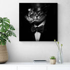 Tableau Chat Noir et Blanc Le Gentleman - Montableaudeco