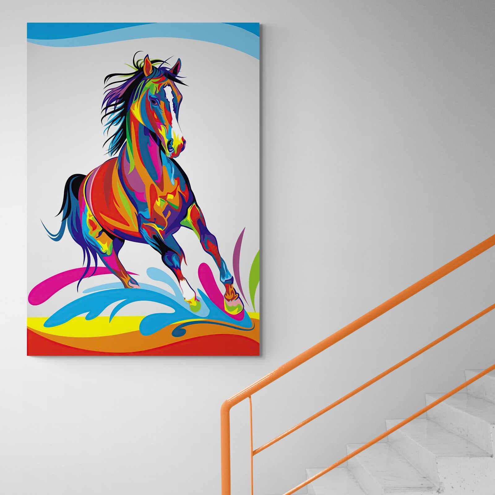 Tableau Cheval Pop Art - Montableaudeco