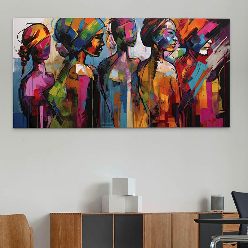 Tableau Contemporain Les Femmes du monde - Montableaudeco