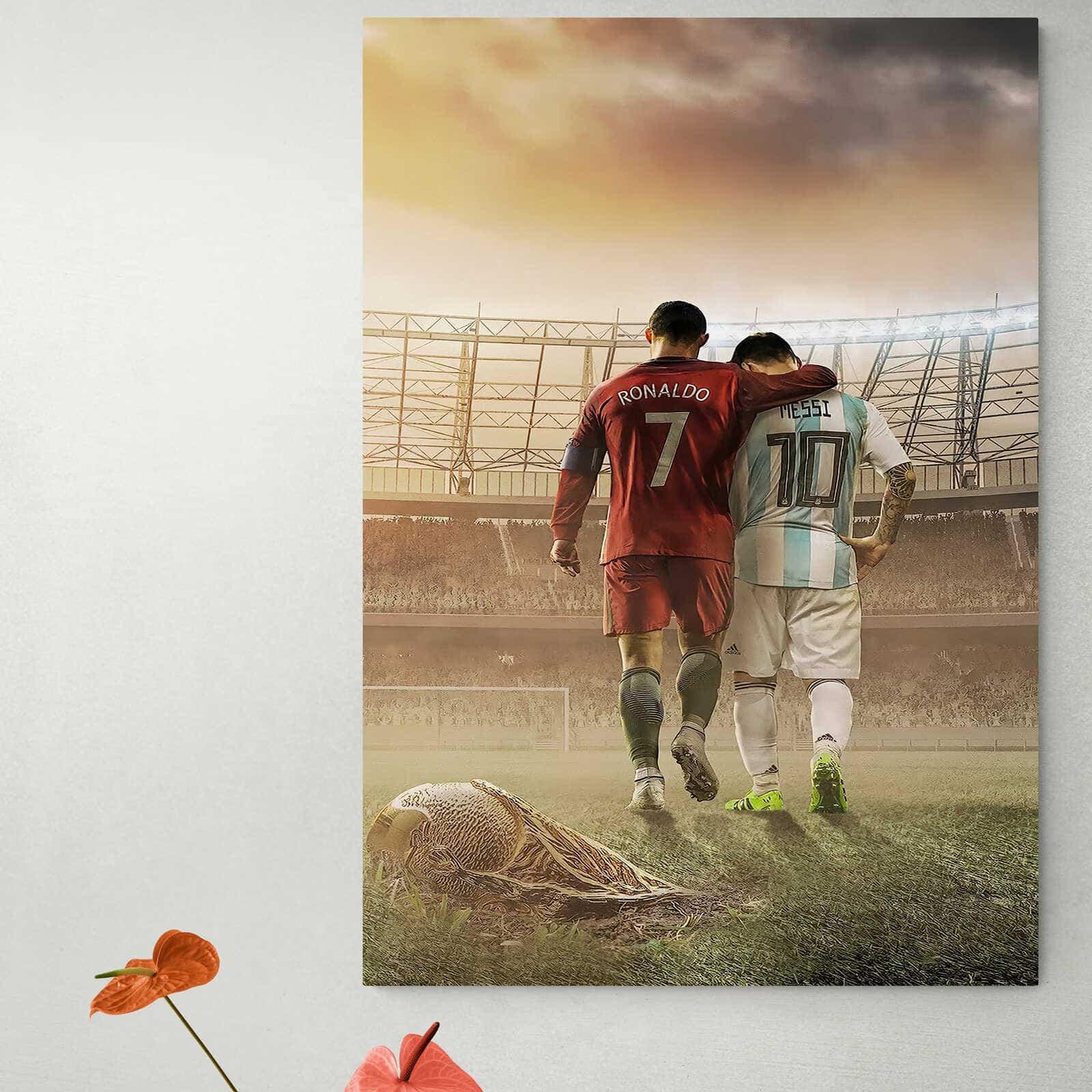 Tableau CR7 et Lionel Messi - Montableaudeco