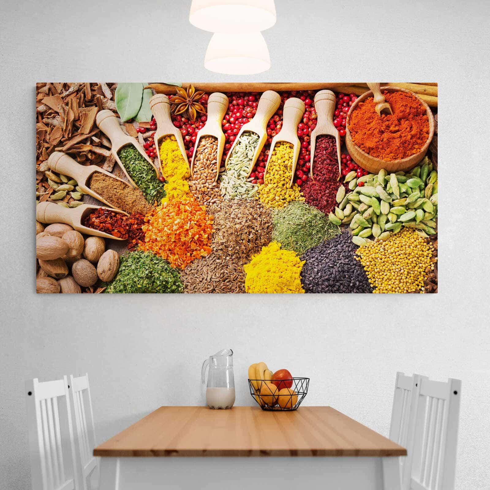 Tableau Cuisine Épices et Couleurs - Montableaudeco