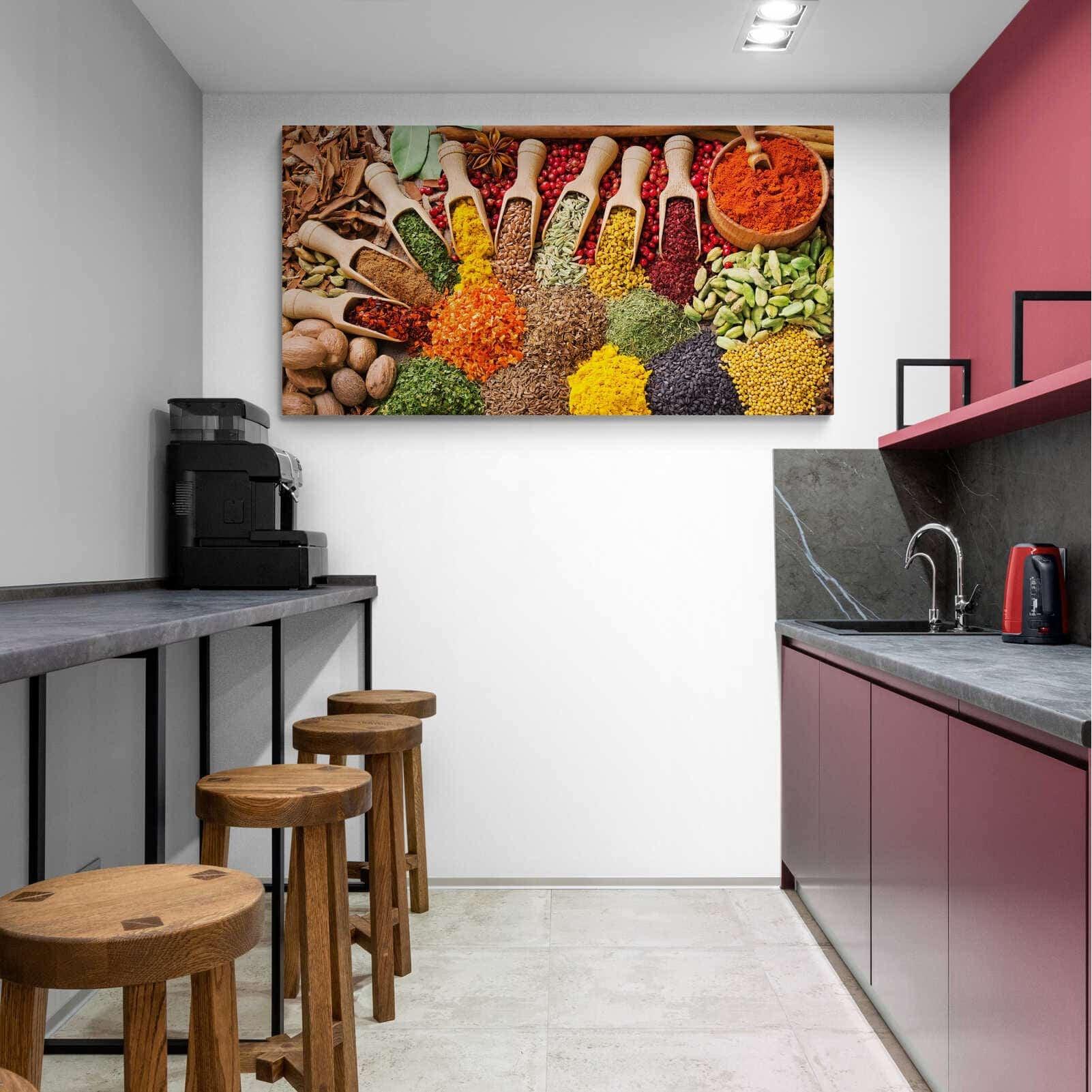 Tableau Cuisine Épices et Couleurs - Montableaudeco