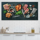 Tableau Cuisine La Viande sur Ardoise - Montableaudeco