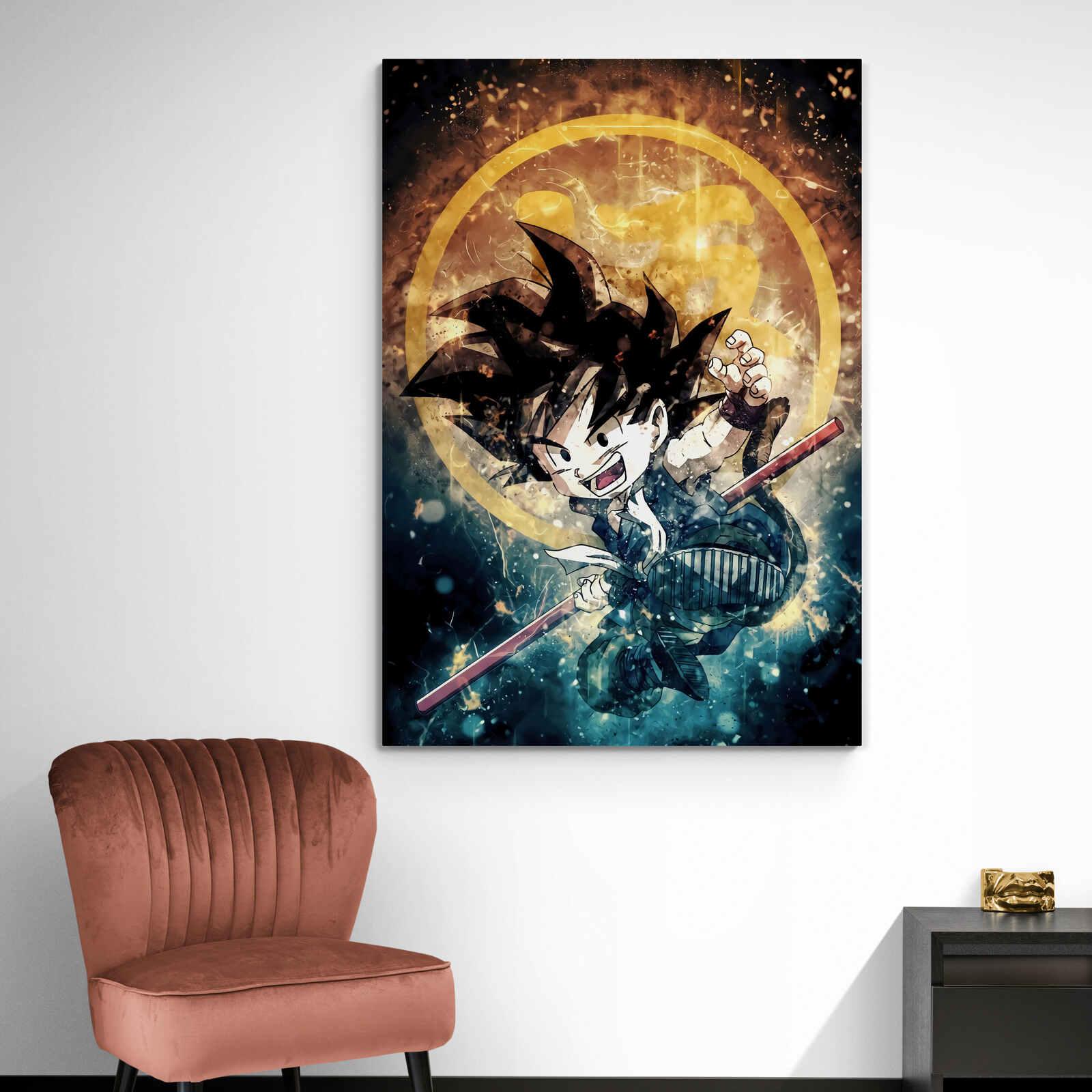 Tableau Dragon Ball Sangoku L'enfant - Montableaudeco