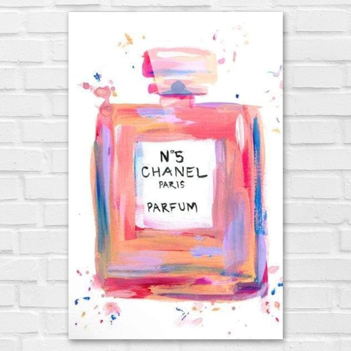 Tableau Fashion Coco Chanel N°5 Aquarelle - Montableaudeco