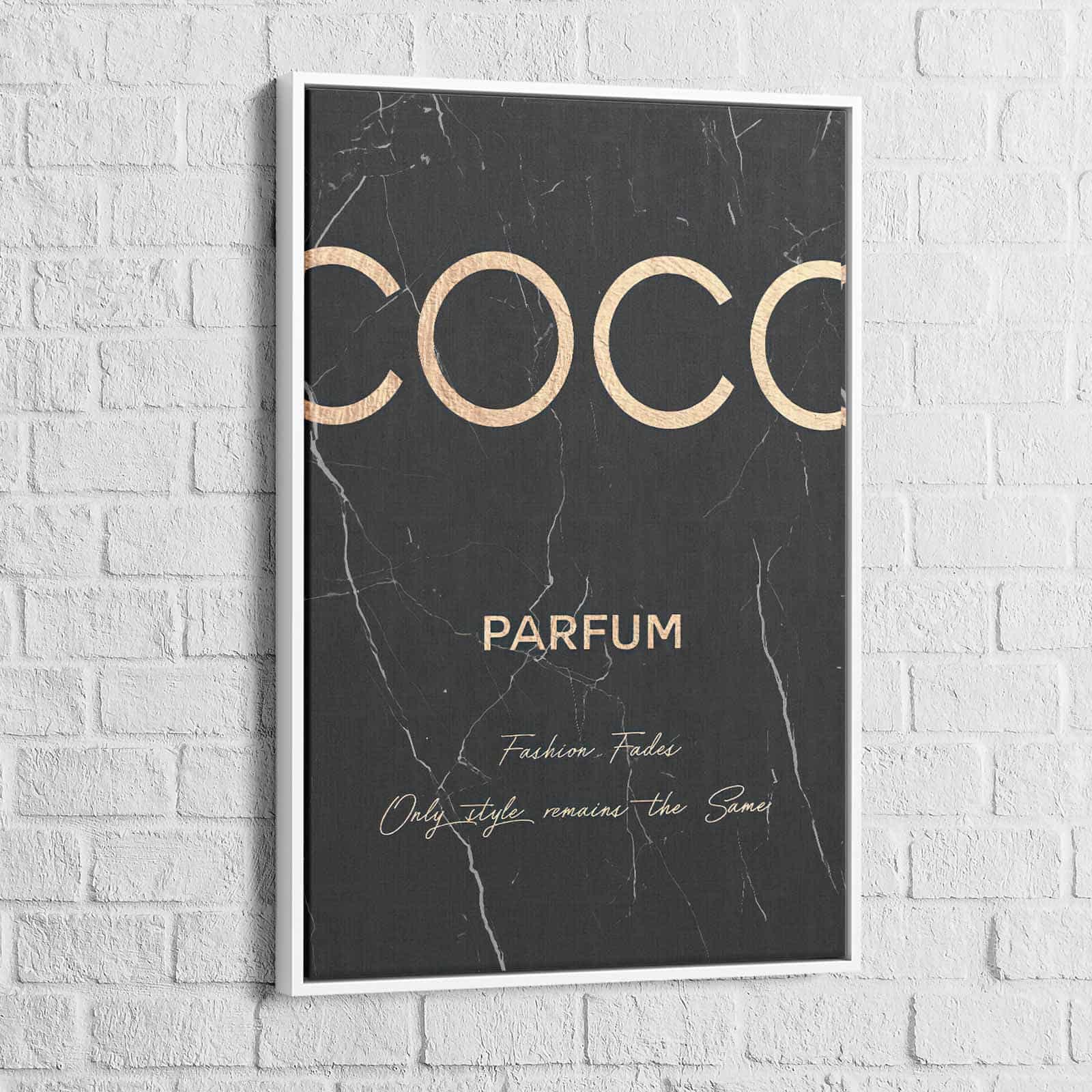 Tableau Fashion Coco Noir et Or 3 Pièces - Montableaudeco