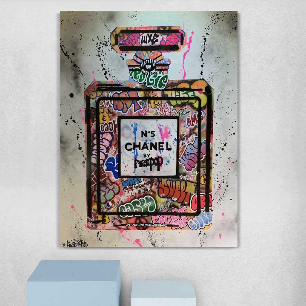 Tableau Fashion N°5 Chanel Graffiti - Montableaudeco