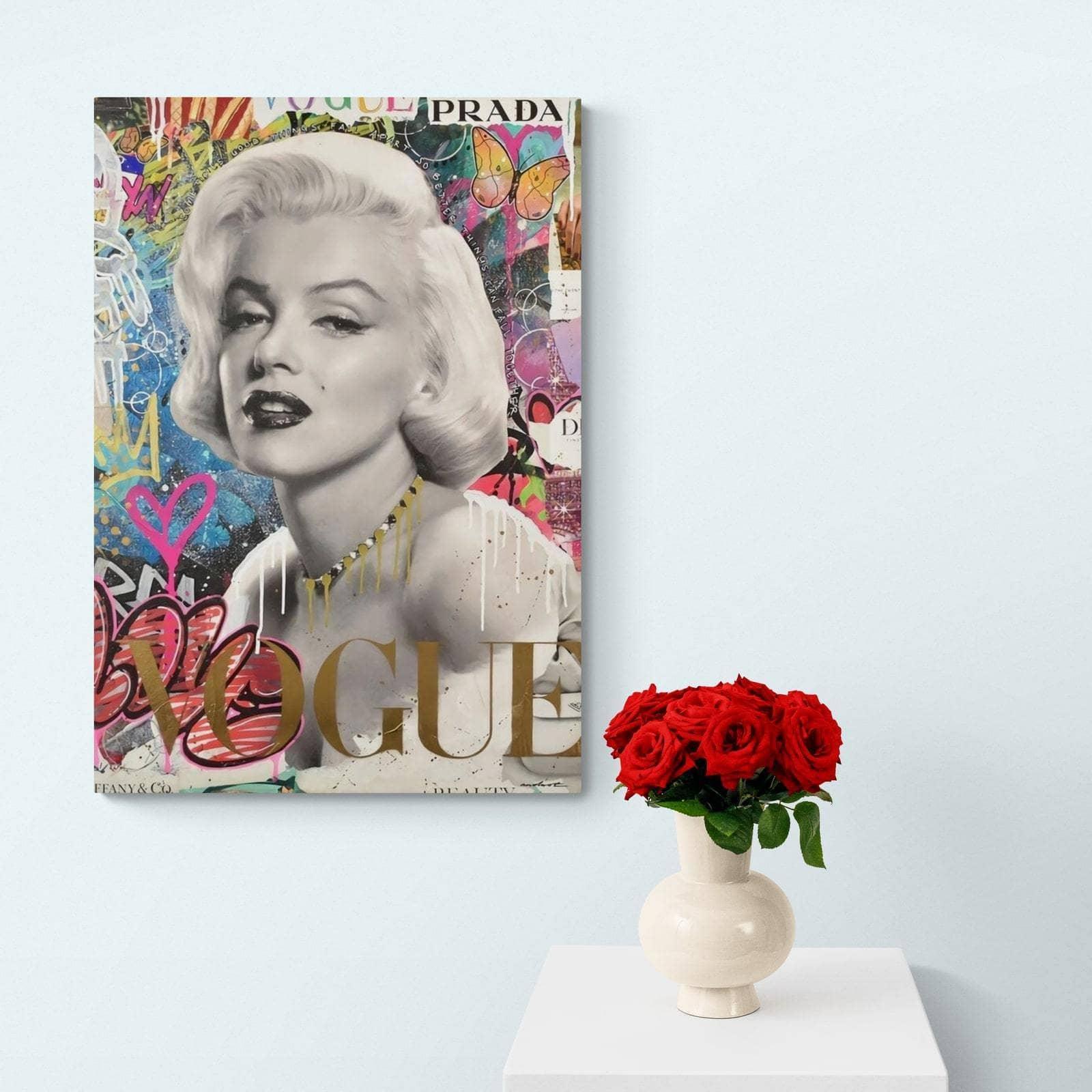 Tableau Fashion Marylin Monroe Vogue - Montableaudeco