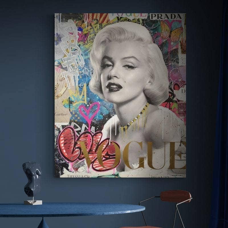 Tableau Fashion Marylin Monroe Vogue - Montableaudeco