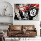 Tableau Femme Le Rouge sur le Noir - Montableaudeco