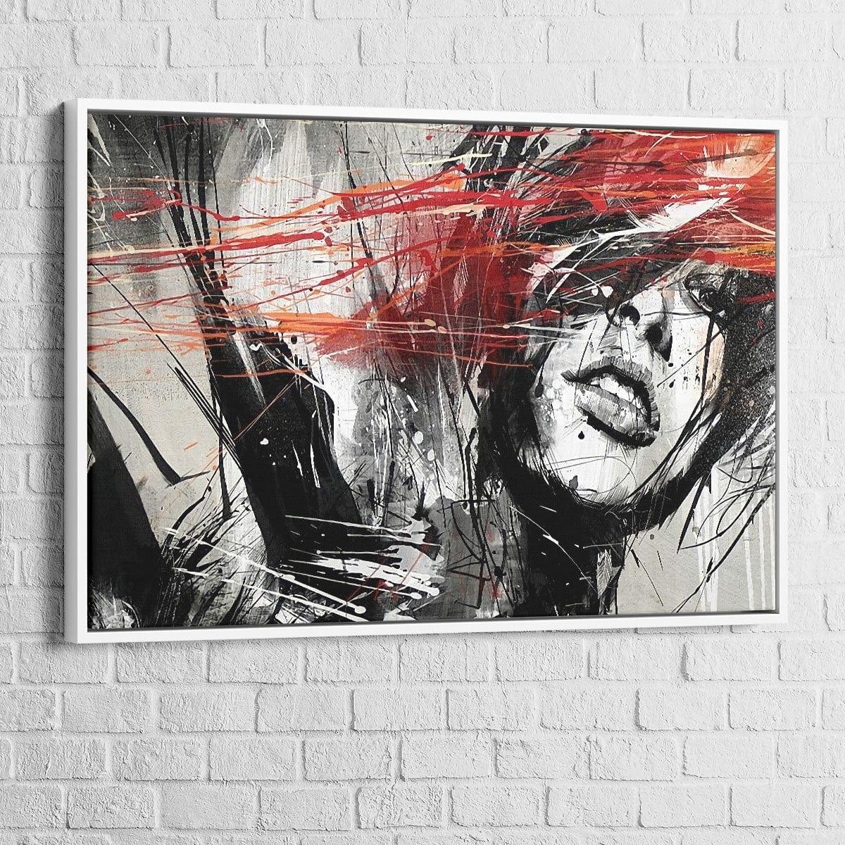 Tableau Femme Le Rouge sur le Noir - Montableaudeco