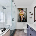 Tableau Femme sur les Toilettes - Montableaudeco