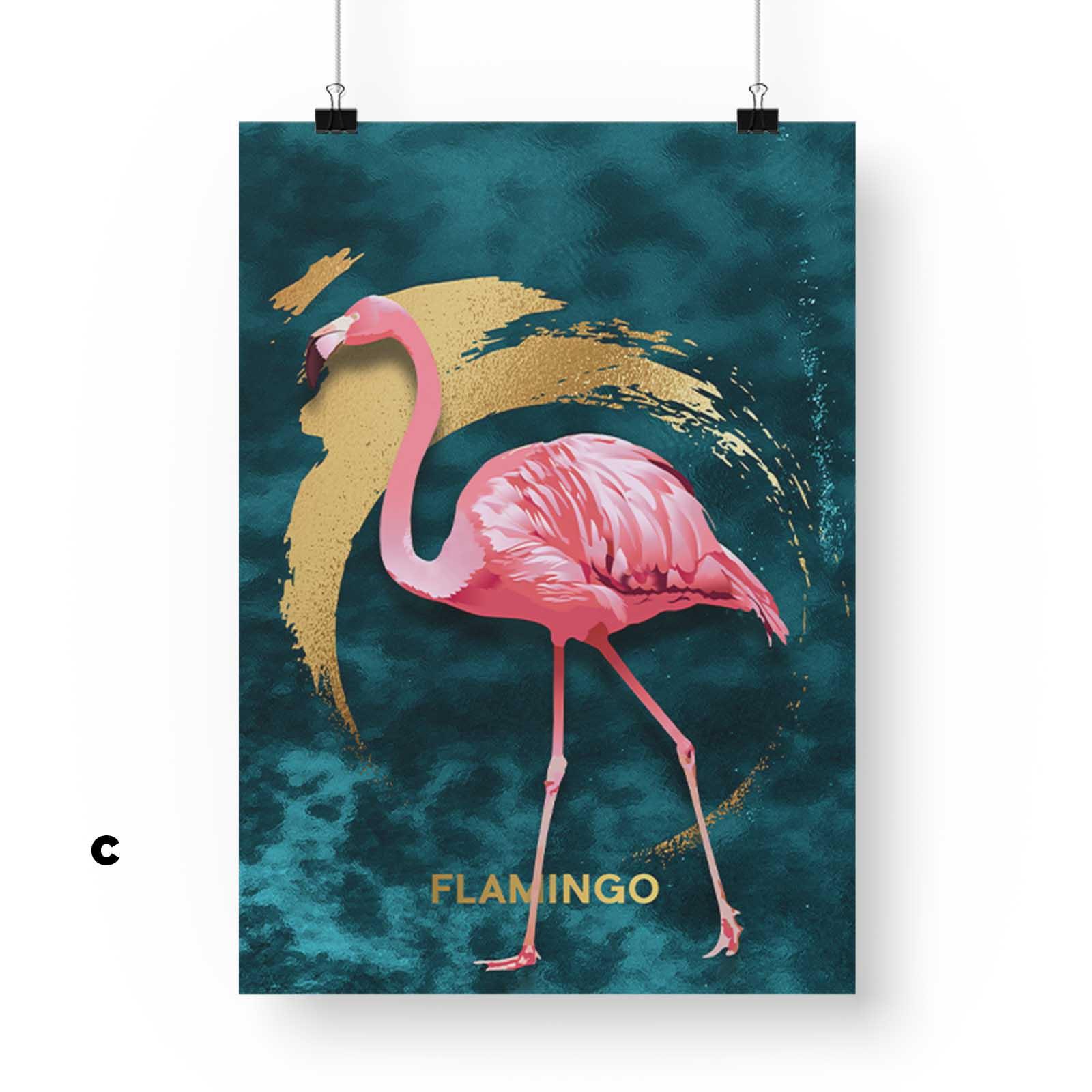 Tableau Flamant Rose Ensemble 3 Pièces - Montableaudeco