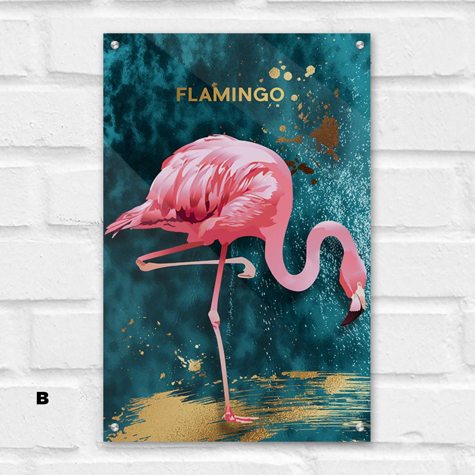 Tableau Flamant Rose Ensemble 3 Pièces - Montableaudeco