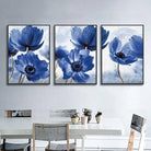 Affiche Fleur Bleue 3 Parties - Montableaudeco